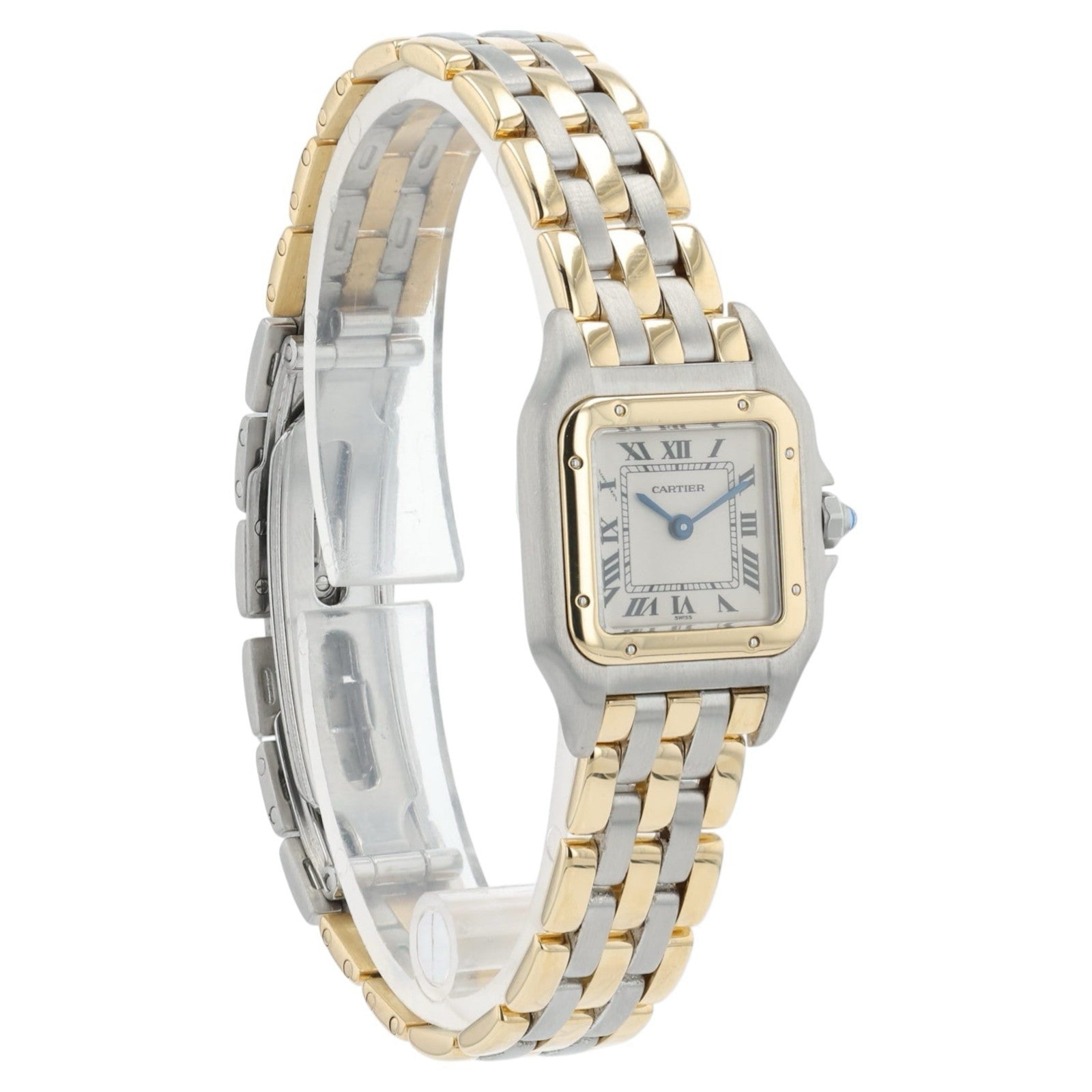 Cartier Panthere 3 Row Silver Dial Steel 23mm Quartz Women's Watch 1057917