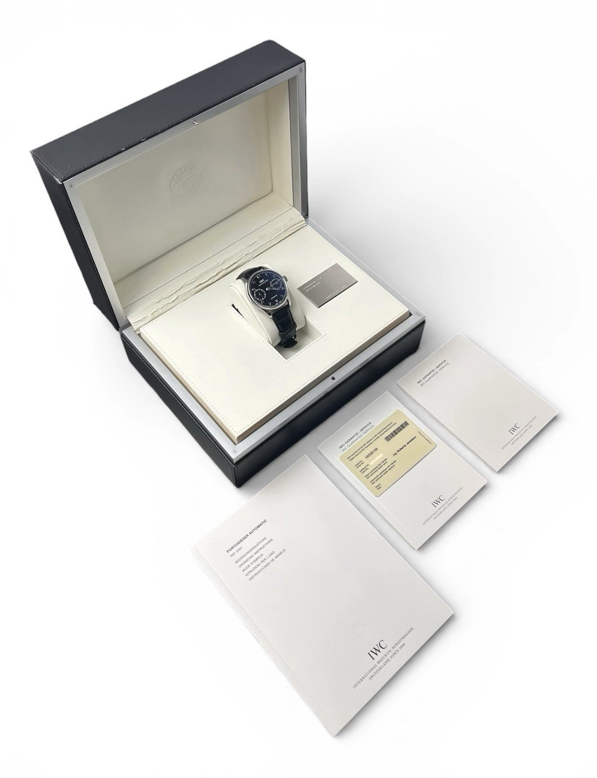 IWC Portuguese Black Dial Stainless Steel 42mm Automatic Men’s Watch IW500109