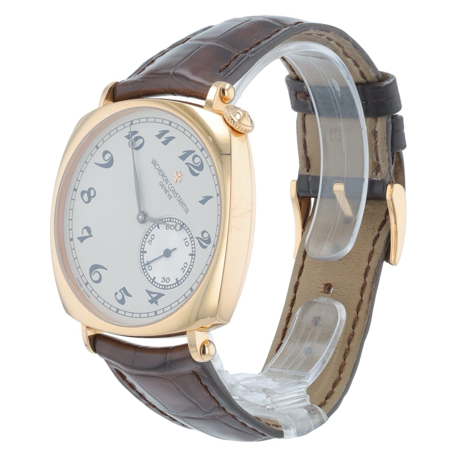 Vacheron Constantin 18k Rose Gold Silver Dial 40mm Manual Wind Mens Watch 82035
