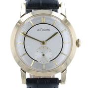 Jaeger-LeCoultre 14k Gold Silver Dial 35mm Manual Wind Movement Mens Watch