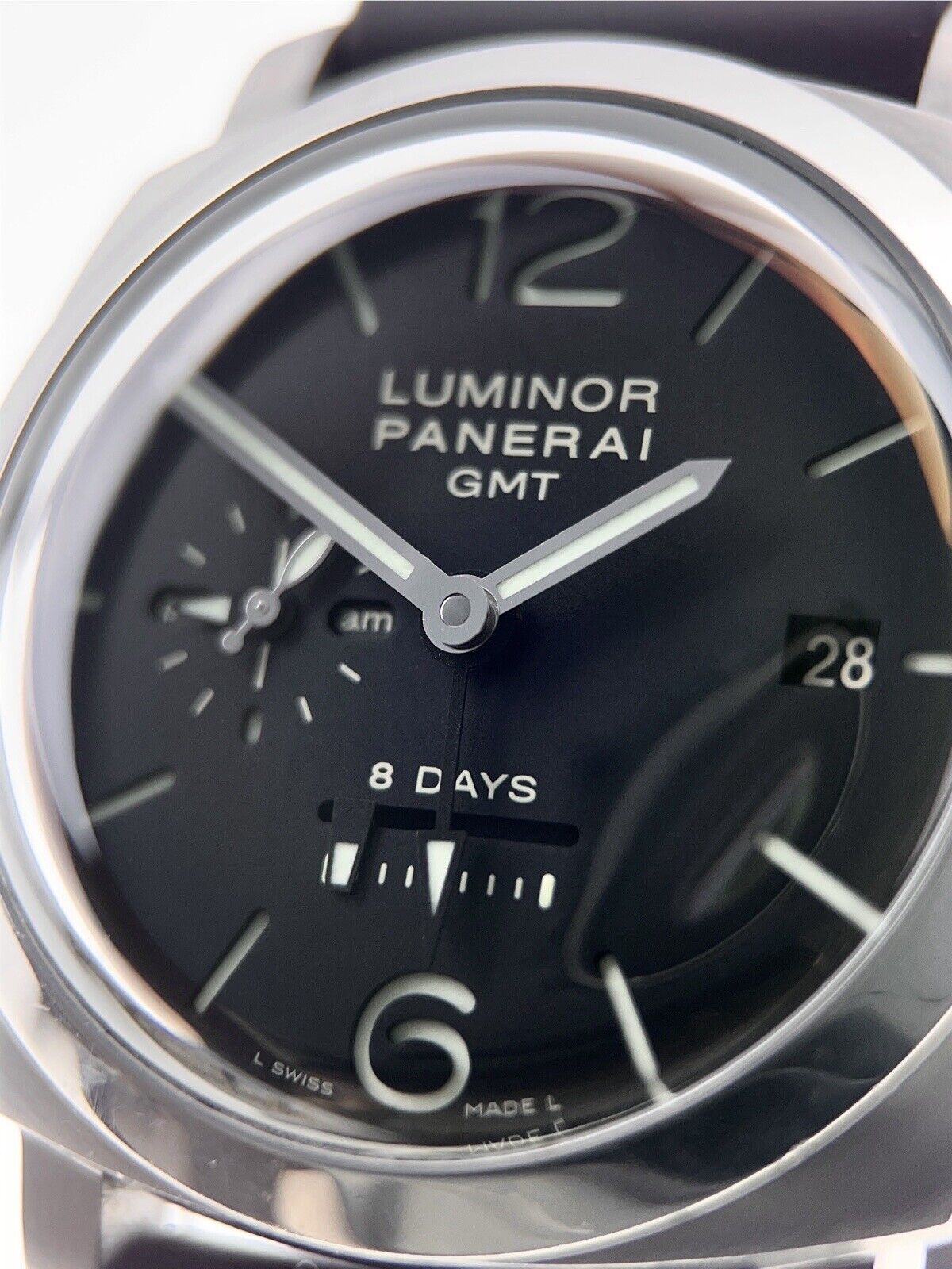 Panerai Luminor 1950 8 Days GMT Steel 44mm Manual Wind Men’s Watch PAM00233