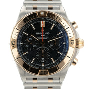 Breitling Chronomat B01 Black MOP Dial 18k Rose Gold & Steel LE 42mm Mens UB0134