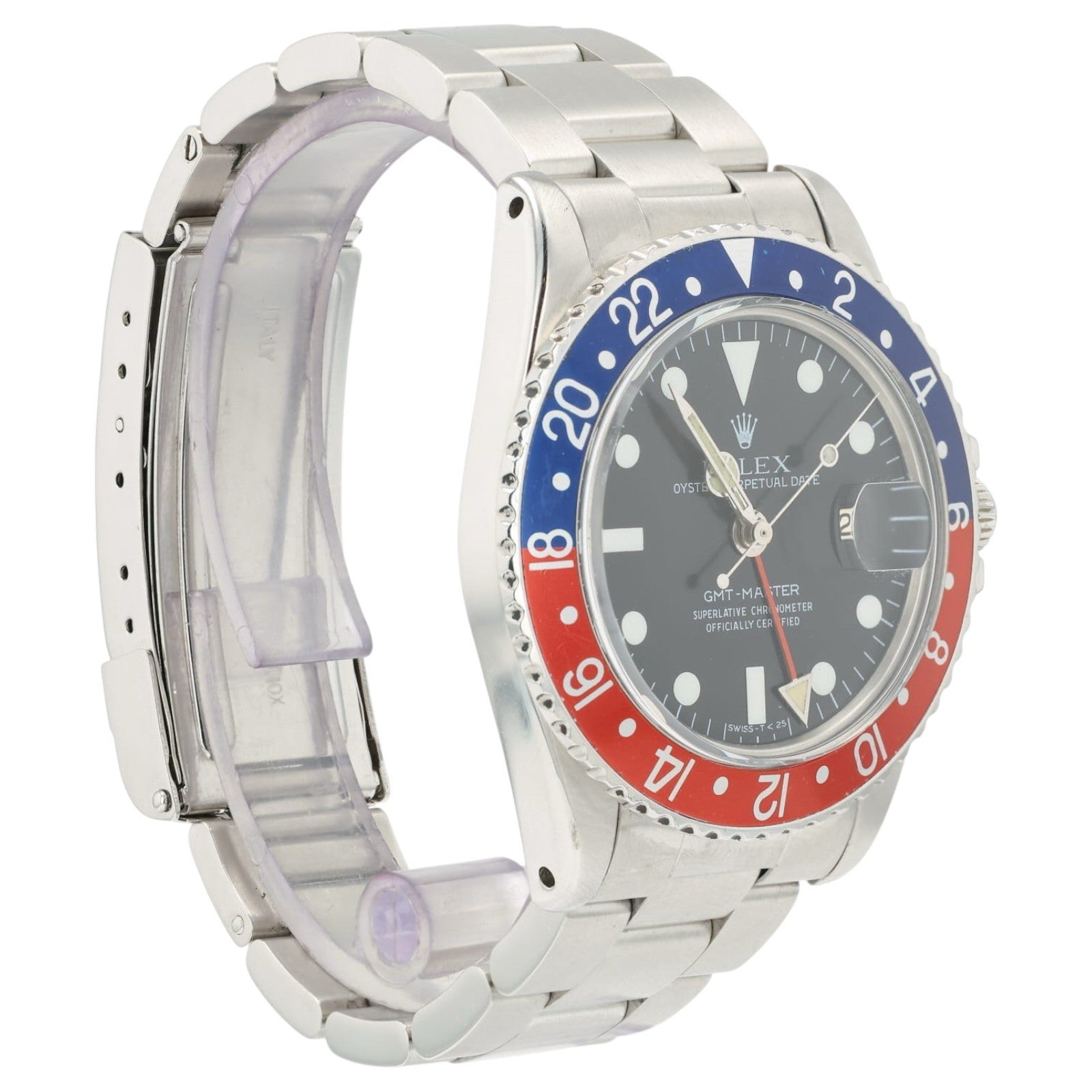 Rolex GMT Pepsi Black Dial Stainless Steel 40mm Automatic Men’s Watch 1675