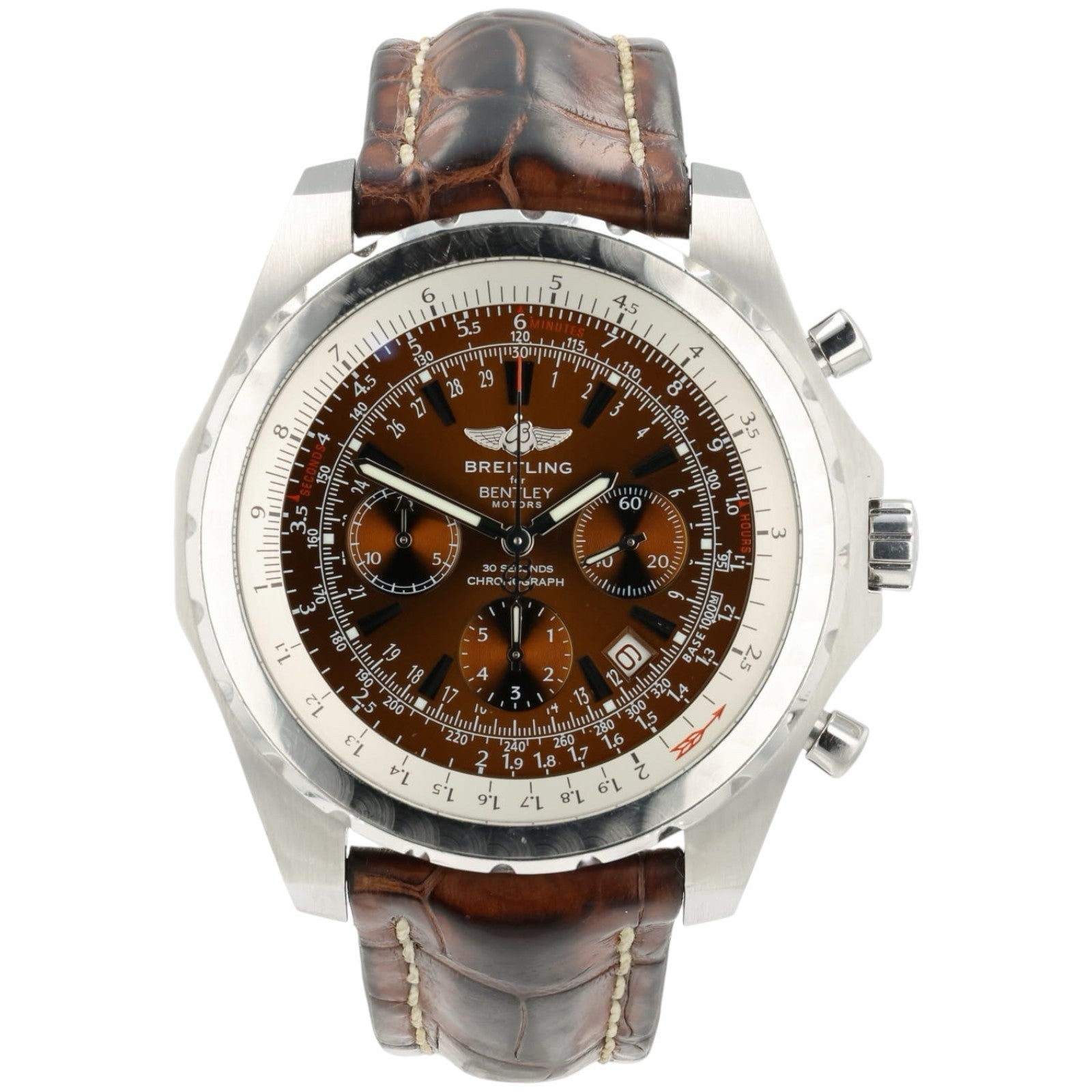 Breitling Bentley Brown Dial Stainless Steel 49mm Automatic Mens Watch A25363