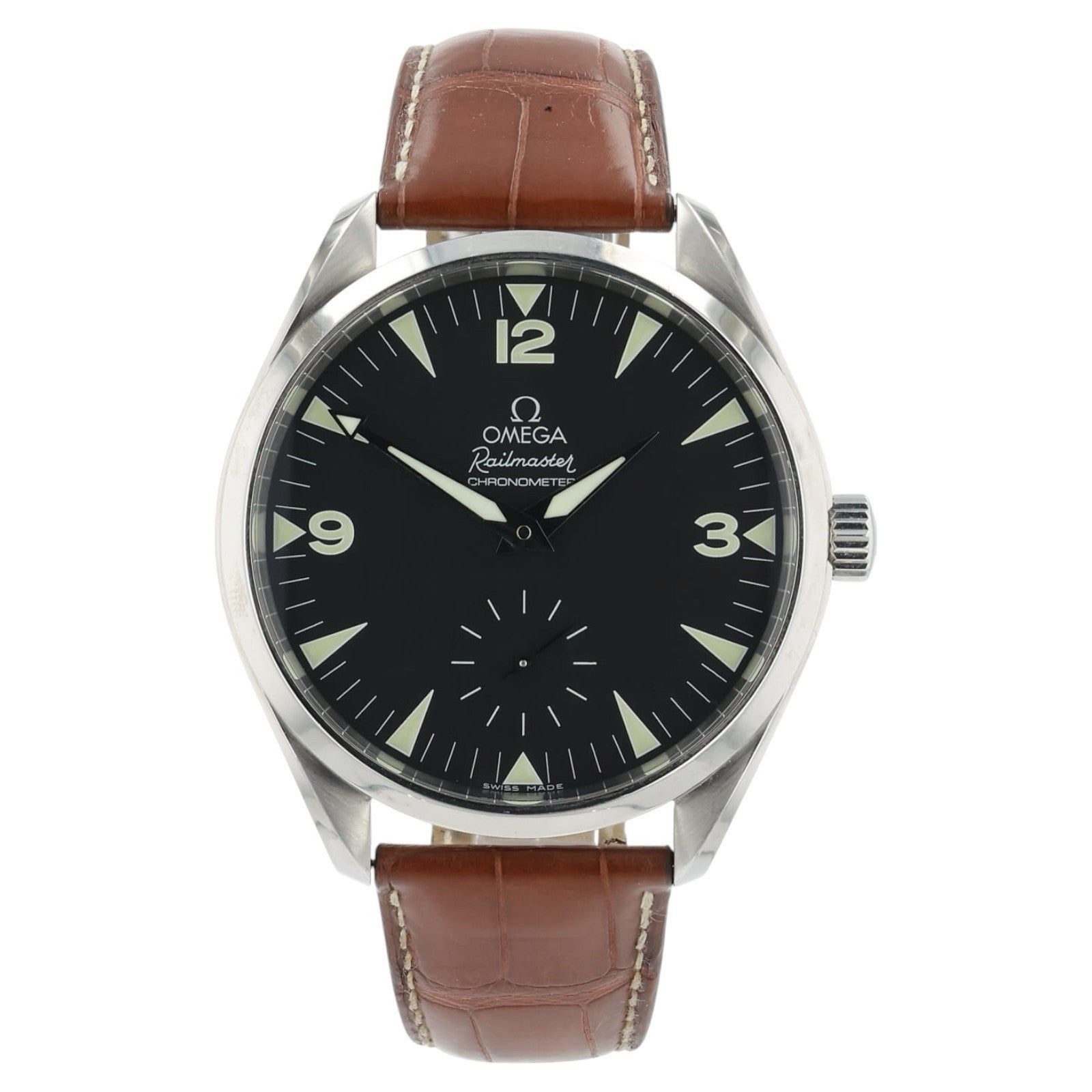 Omega Seamaster Stainless Steel Black Dial 49mm Manual Wind Men’s 2806.52.37