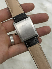 Cartier Tank XL Silver Dial Stainless Steel 31mm Automatic Mens Watch W5200027