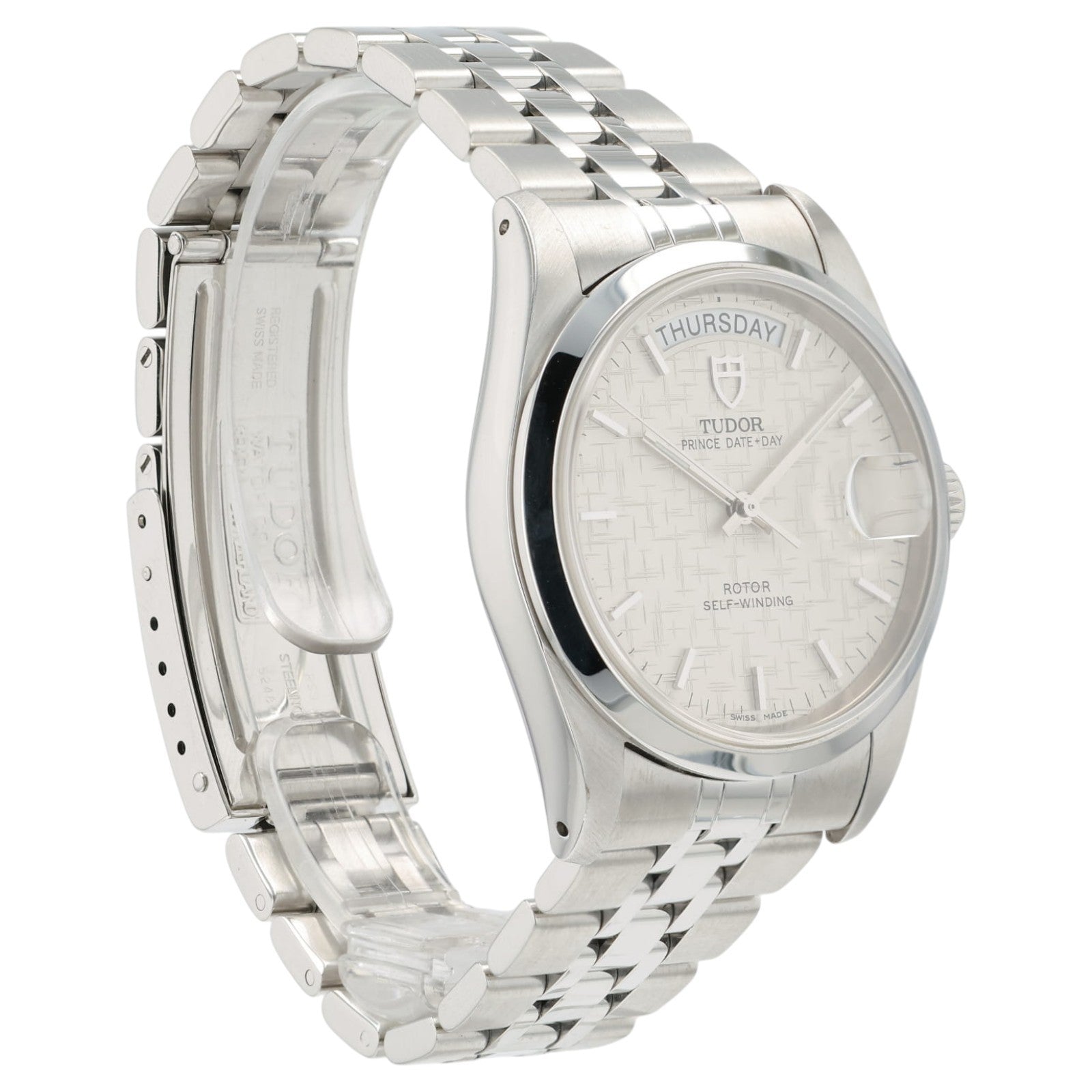 Tudor Prince Day-Date Silver Dial Stainless Steel 36mm Automatic Mens 76200