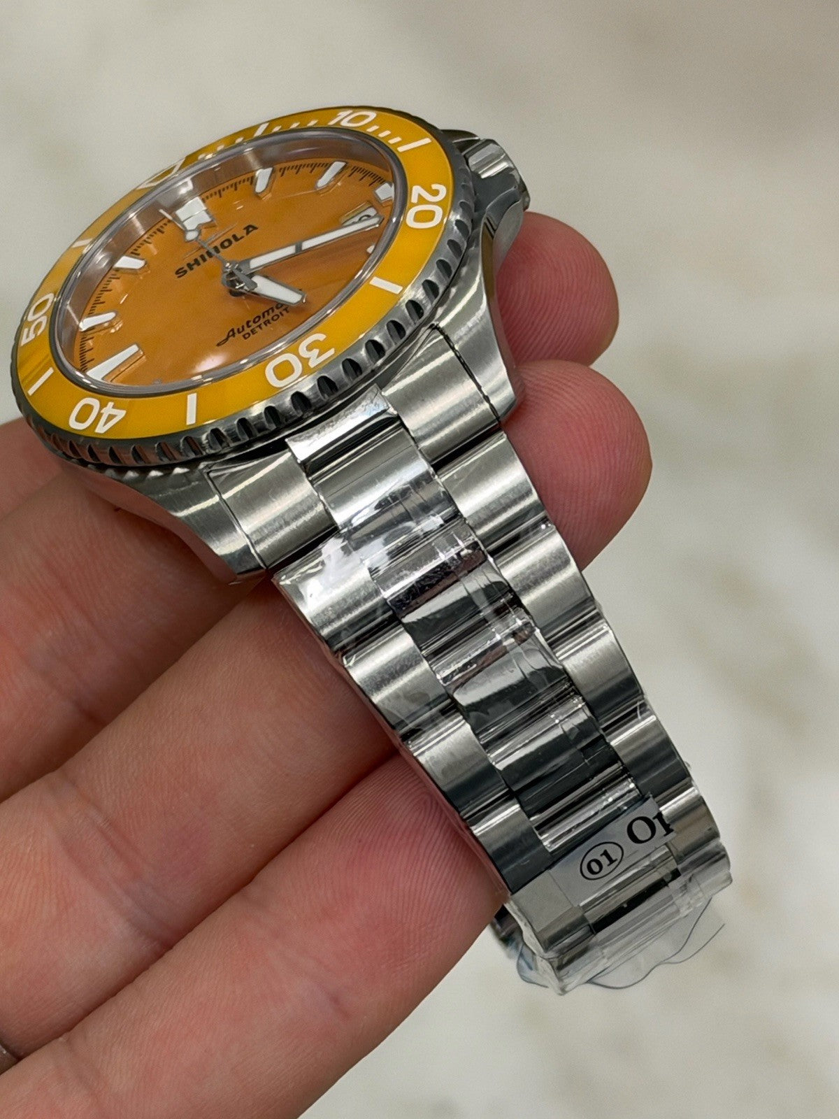 Shinola Monster Lake Huron 39mm Orange Dial Automatic Watch S0120484242