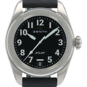 Zenith Pilot Stainless Steel Black Dial 40mm Automatic Men’s Watch 03.4000.3620