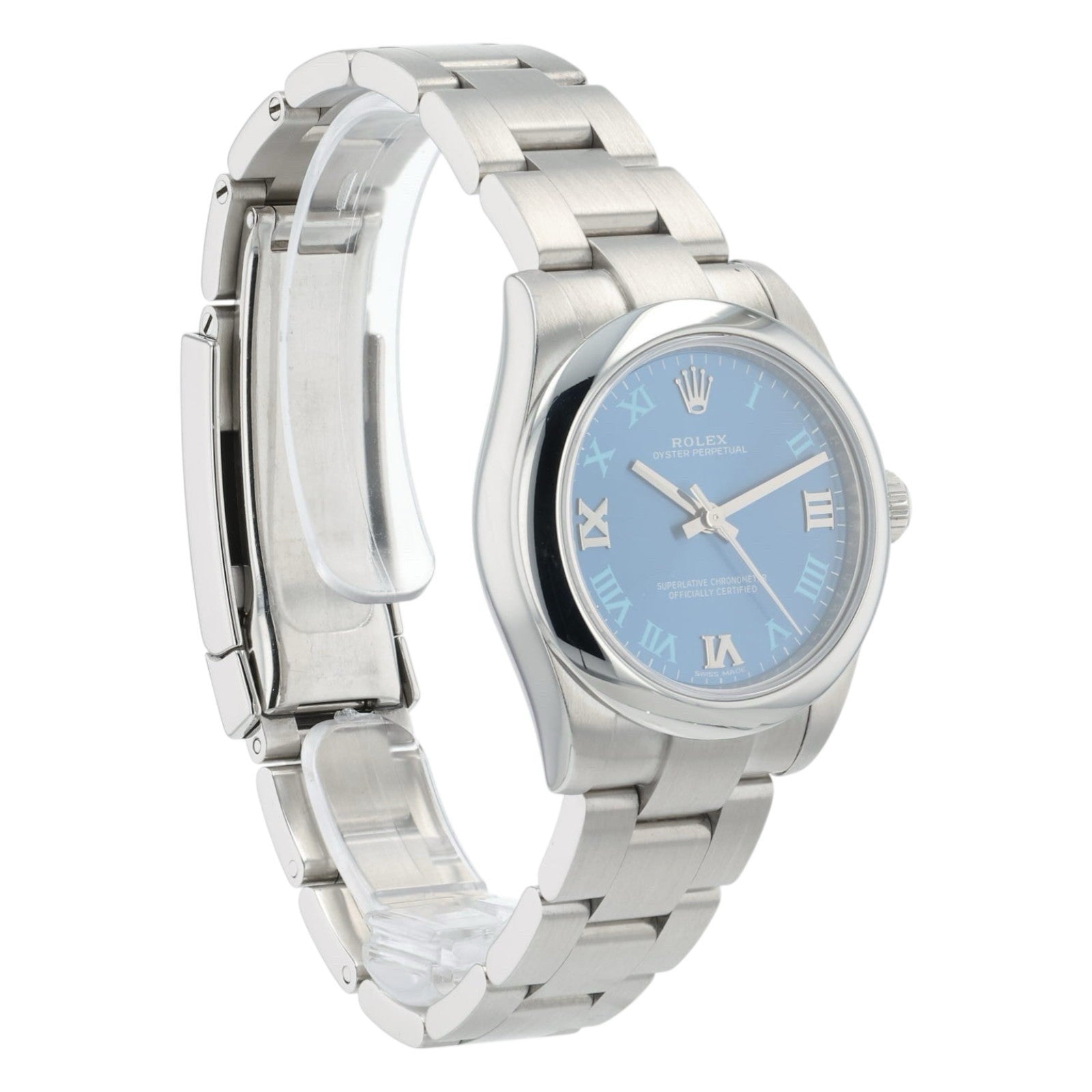 Rolex OP Blue Roman Blue Dial Stainless Steel 31mm Automatic Ladies Watch 177200