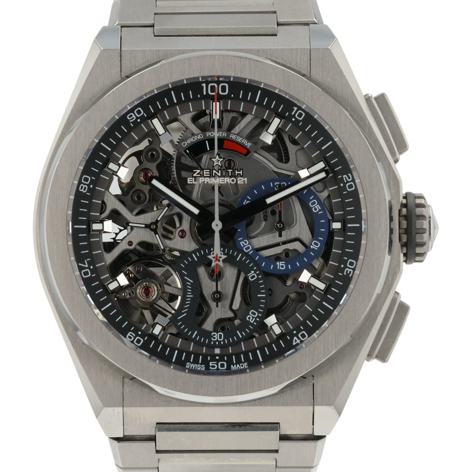 Zenith Defy El Primero Skeleton Dial Titanium 44mm Auto Men’s Watch 95.9000.9004
