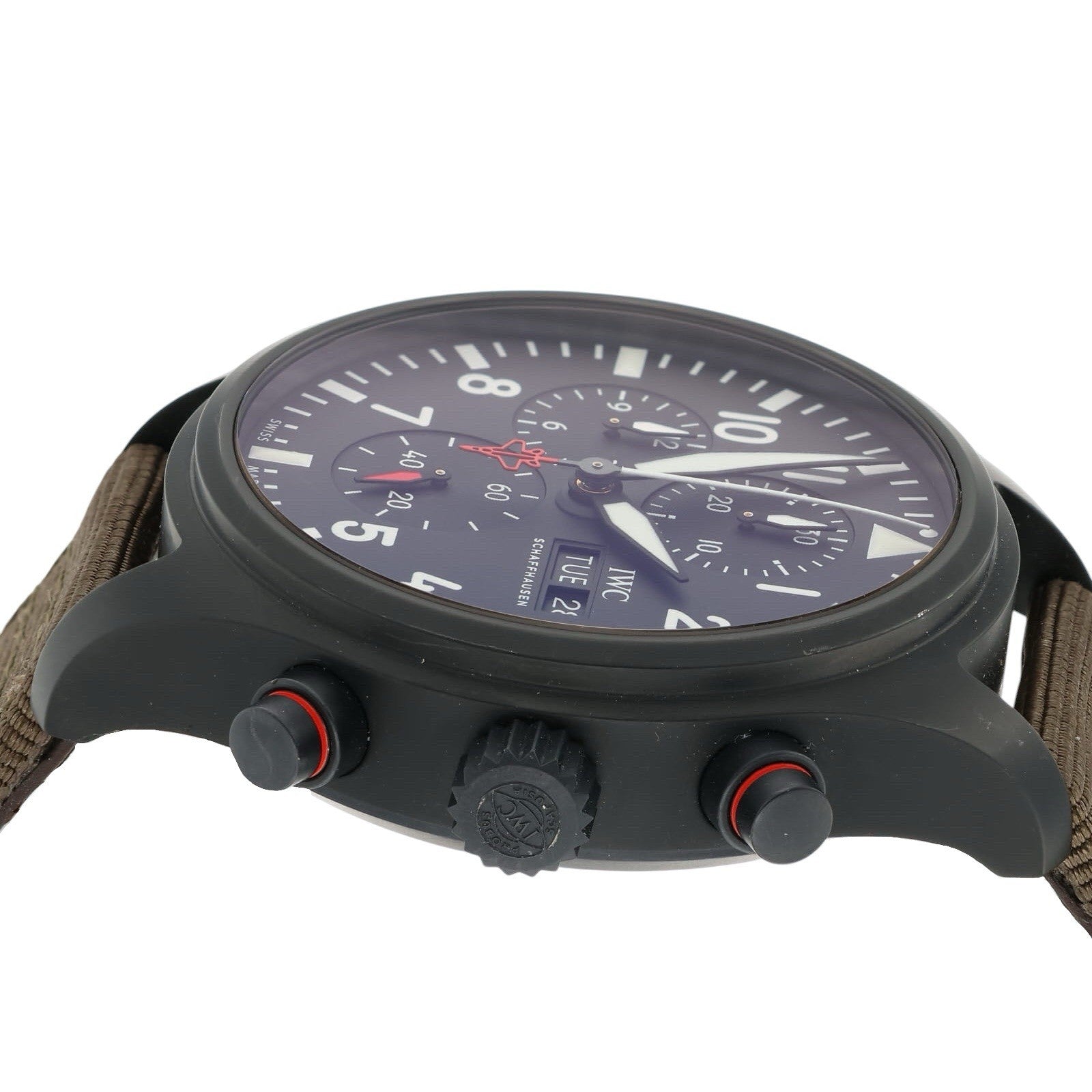 IWC Pilot Chronograph Top Gun Ceramic Black Dial 44.5mm Automatic Watch IW389104