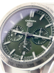 Tag Heuer Carrera Stainless Steel Green Dial 44mm Automatic Men’s Watch CBN2A10