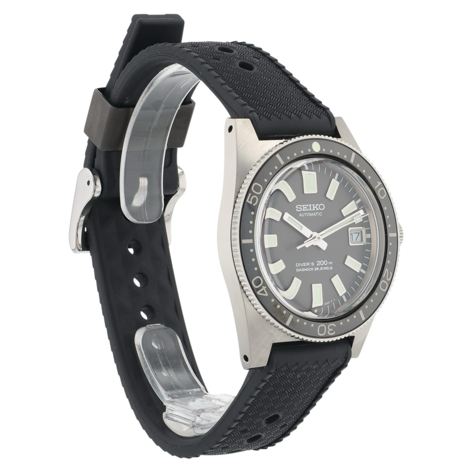 Seiko Prospex Stainless Steel Grey Dial 38mm Automatic Movement Mens SJE093