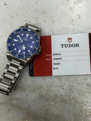 Tudor Pelagos Date Blue Dial Titanium Men's Watch 25600TB  w/ Papers 2015