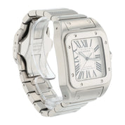 Cartier Santos 100 Stainless Steel Silver Dial 38mm Automatic Mens W20073X8