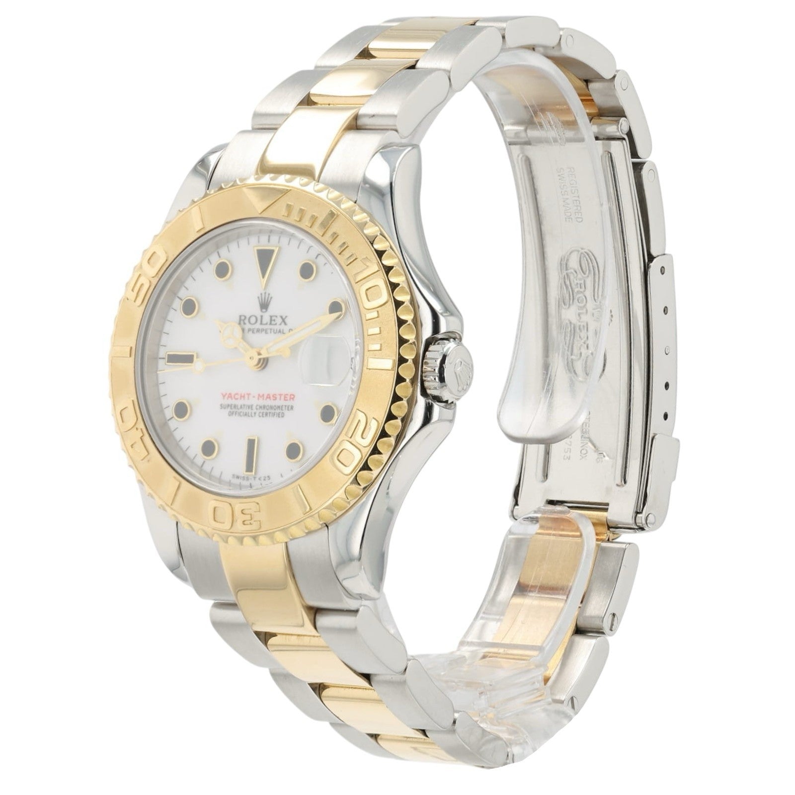 Rolex Yacht-Master White Dial 18k Yellow Gold & Steel 35mm Automatic 168623