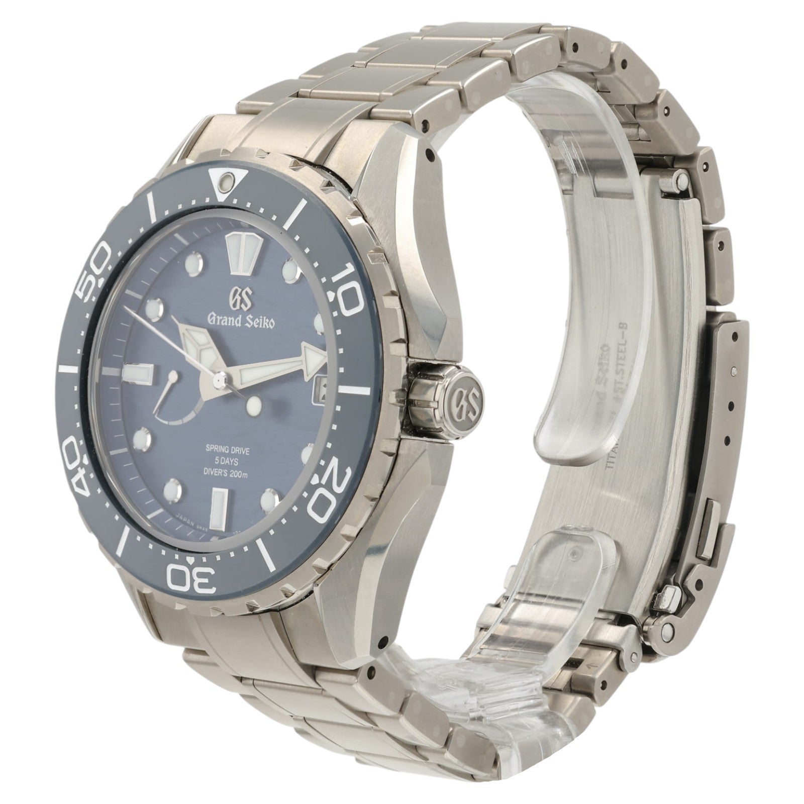 Grand Seiko Evolution 9 Blue Dial Titanium 43.8mm Automatic Mens Watch SLGA023