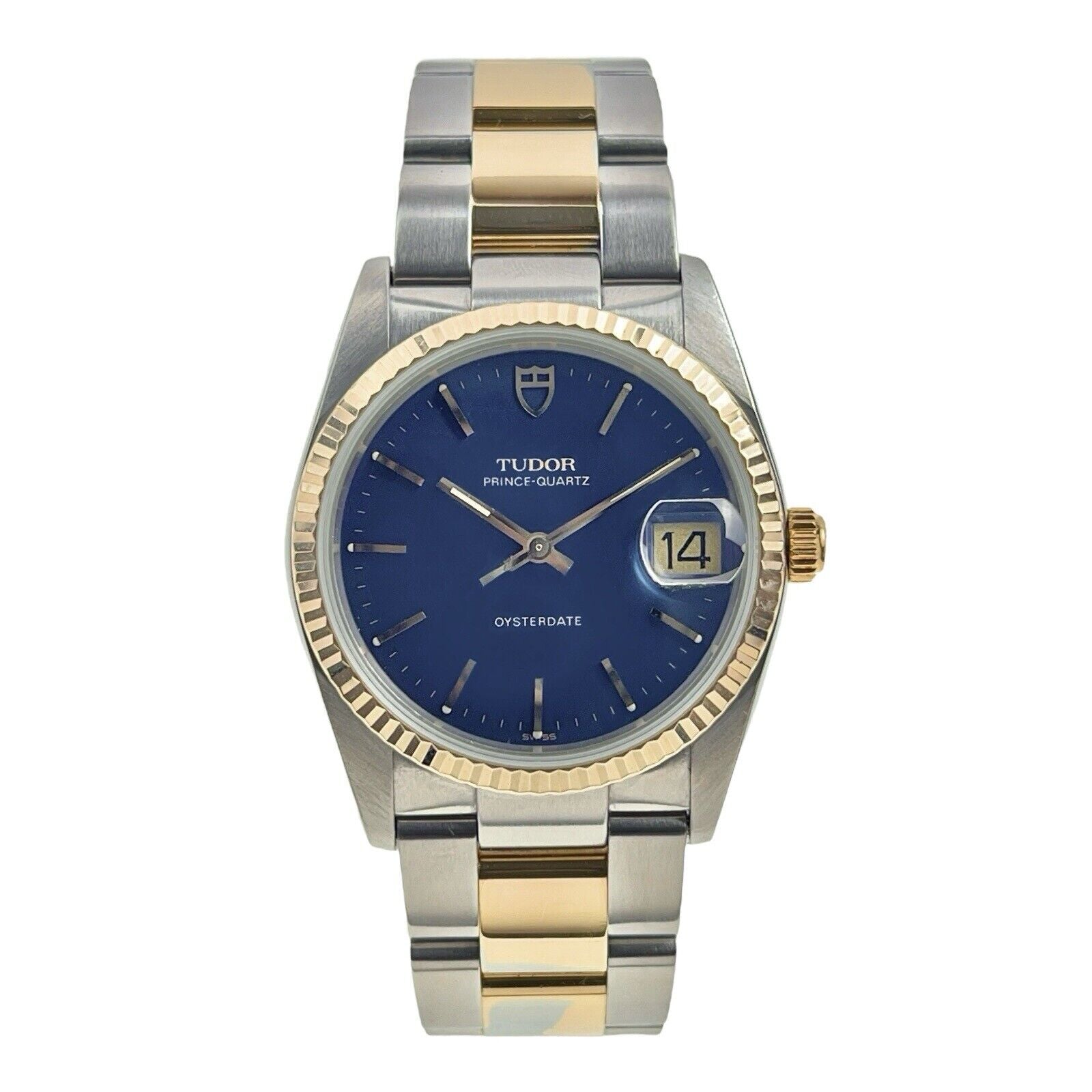 Tudor Oysterdate Stainless Steel Blue 34mm Quartz Men’s Watch 84133