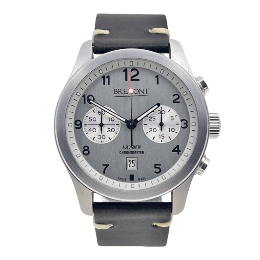 Bremont Automatic Chronograph Watch Chronometer 43mm Silver Color Dial ALT1-C
