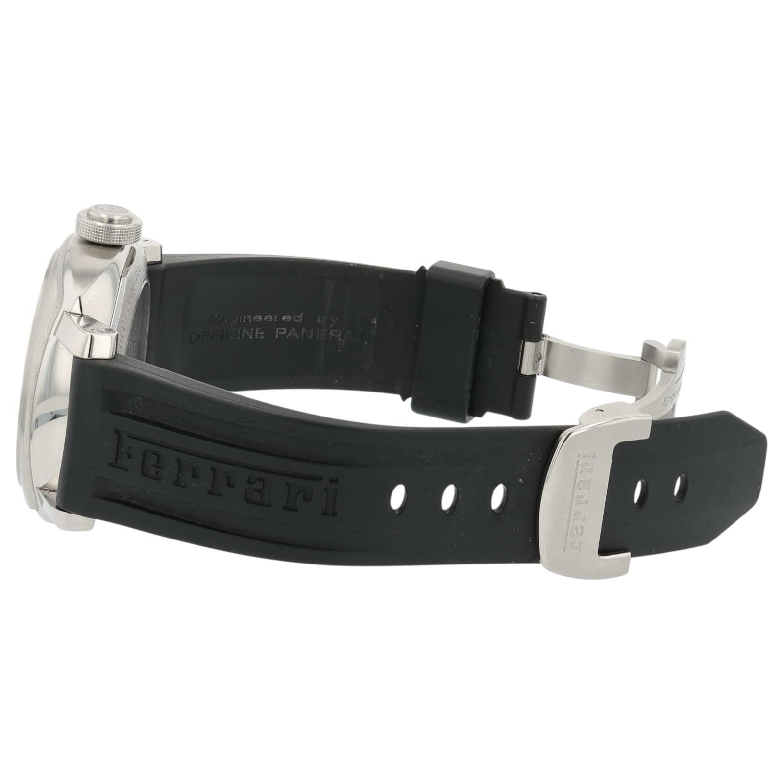 Panerai Ferrari Stainless Steel Black Dial 45mm Manual Wind Mens Watch FER00012