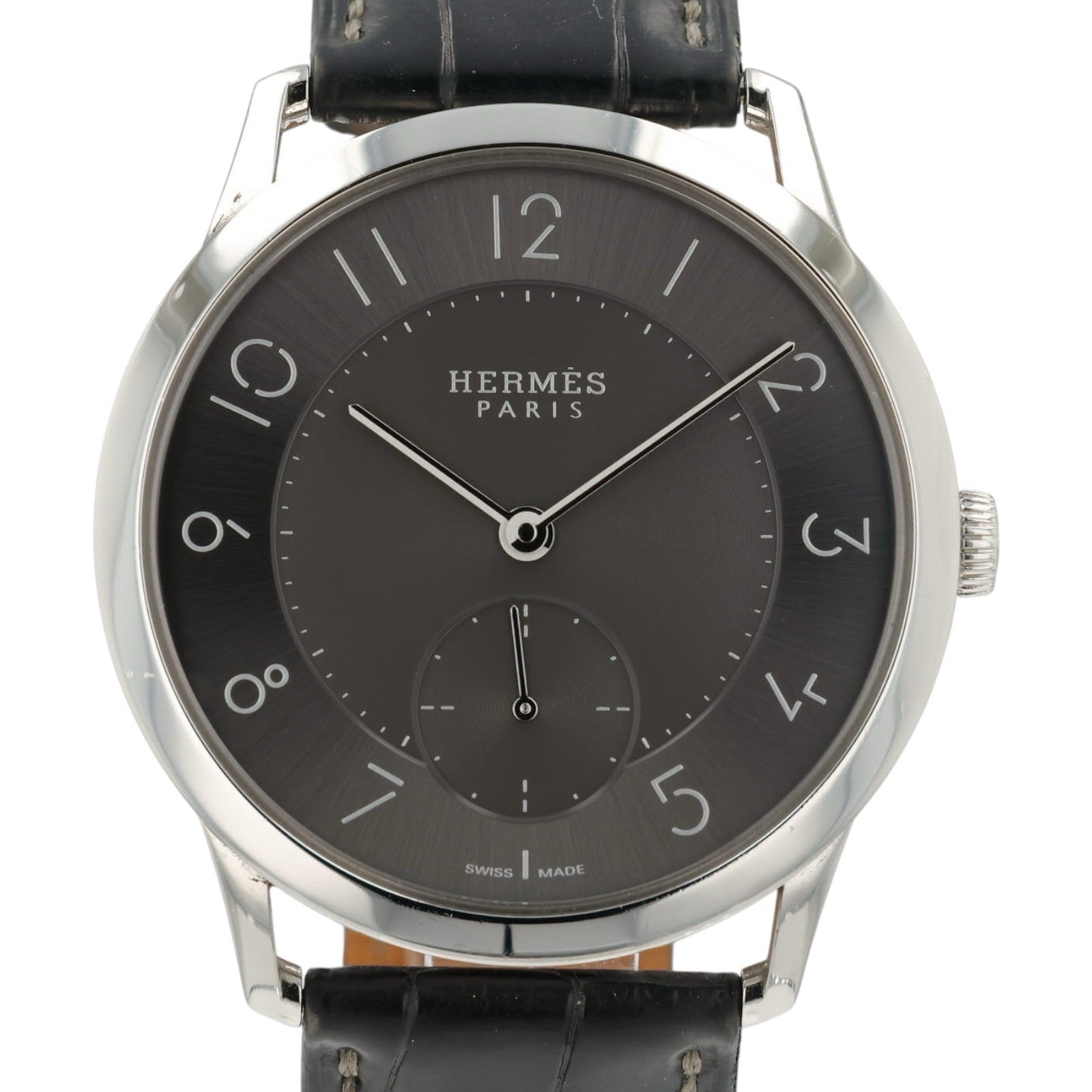 Hermes Slim D’hermes Gray Dial Stainless Steel 39.5mn Auto Men’s Watch CA2.810