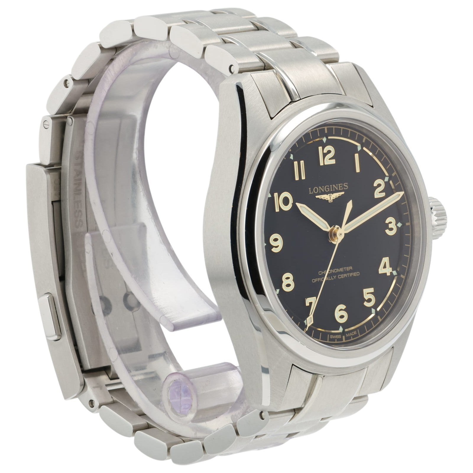 Longines Spirit Pilot Black Dial Stainless Steel 39mm Automatic Mens L3.809.4