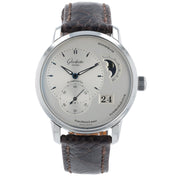 Glashutte Original PanoMaticLunar Steel Silver Dial 40mm Mens 1-90-02-42-32-66