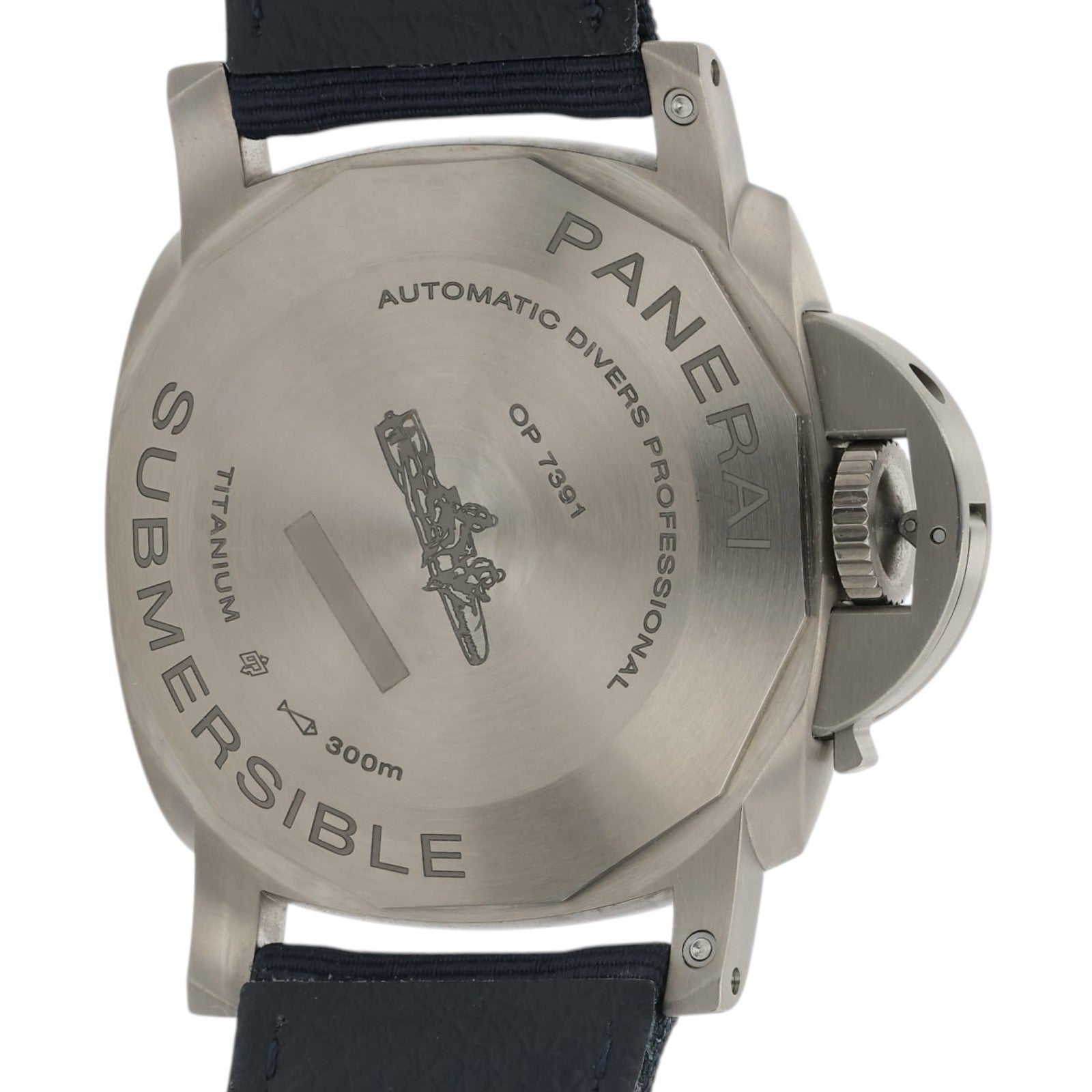 Panerai Submersible Black Dial Titanium 47mm Automatic Movement Mens PAM02305