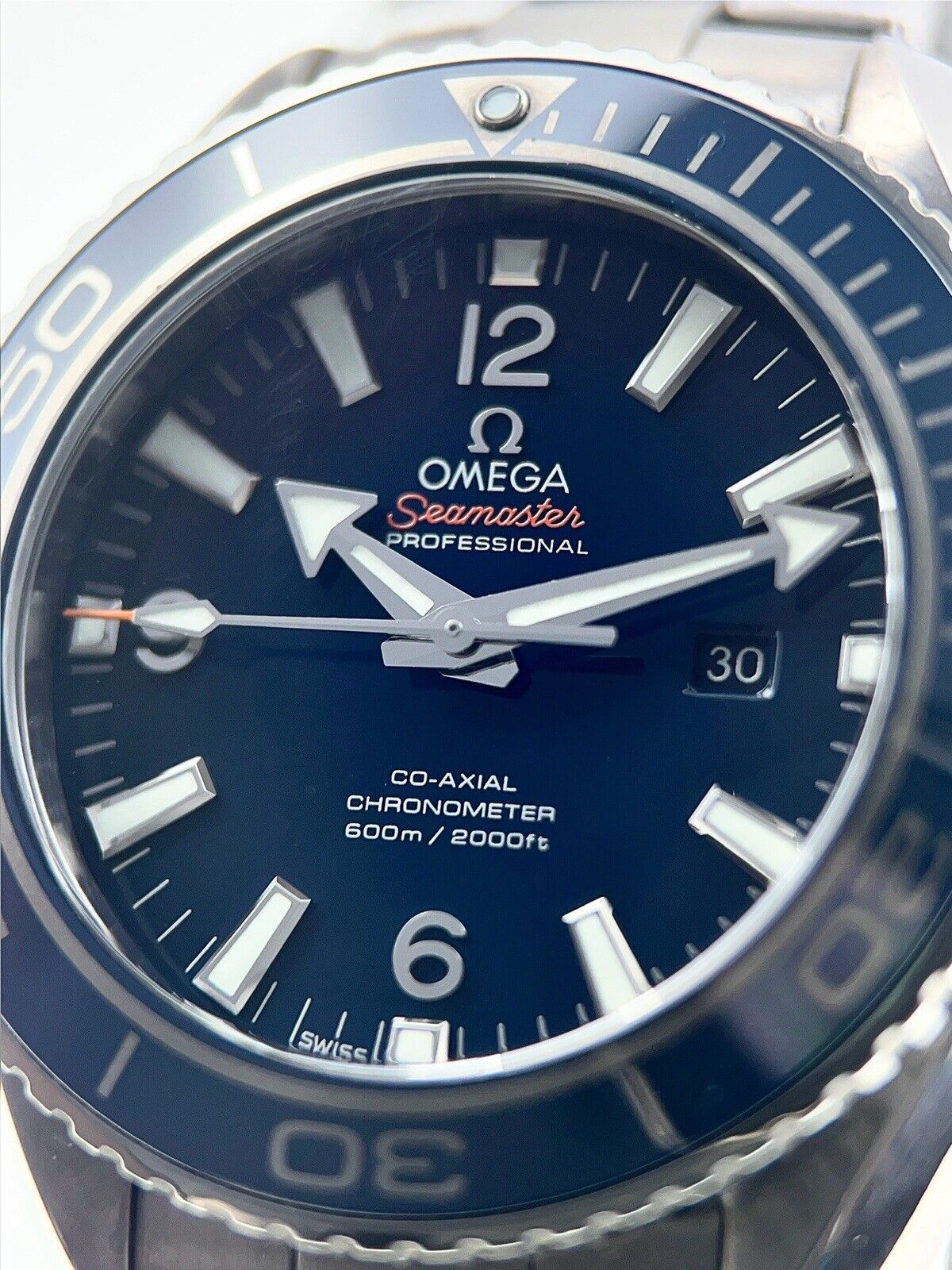 2018 Omega Seamaster Planet Ocean Blue 38mm Automatic Men’s Watch  - Box/Papers