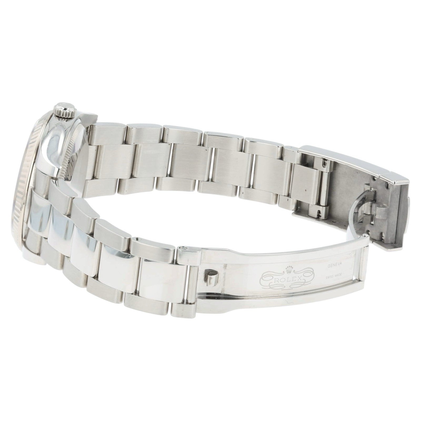 Rolex Date Silver Dial Stainless Steel 34mm Automatic Unisex Watch 115234