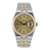 Rolex Datejust Oysterquartz Gold & Steel 36mm Gold Dial Quartz Men’s Watch 17013