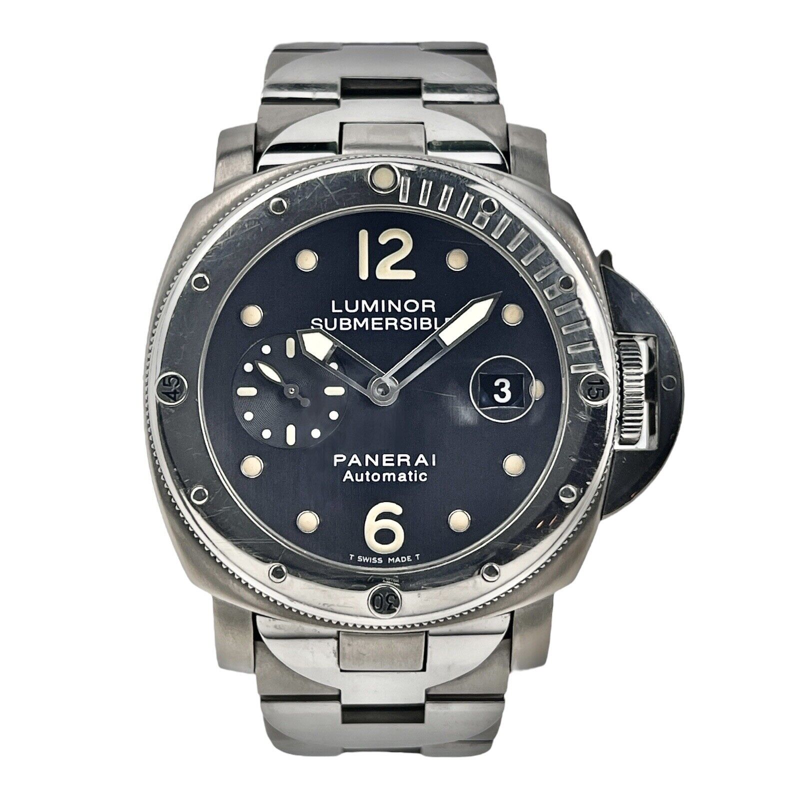 Panerai PAM00170 Luminor Submersible Steel & Titanium Automatic Date Watch & Box