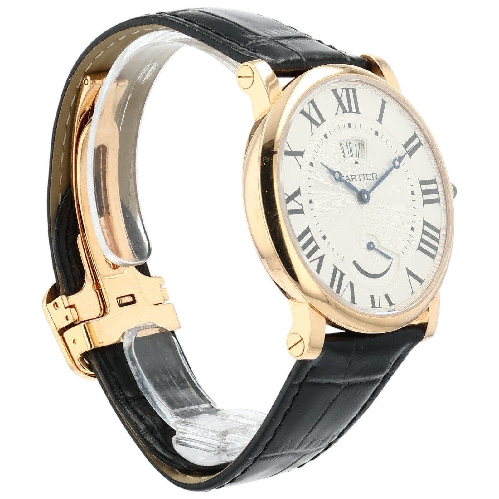 Cartier Rotonde de Cartier 18k Rose Gold Silver Dial 40mm Men's Watch W1556252