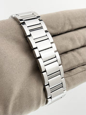 Cartier Tank Stainless Steel Silver Dial 25mm Quartz Movement Men's WSTA0052