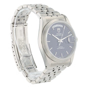 Tudor Prince Date Day Stainless Steel Blue Dial 36mm Automatic Mens Watch 76200