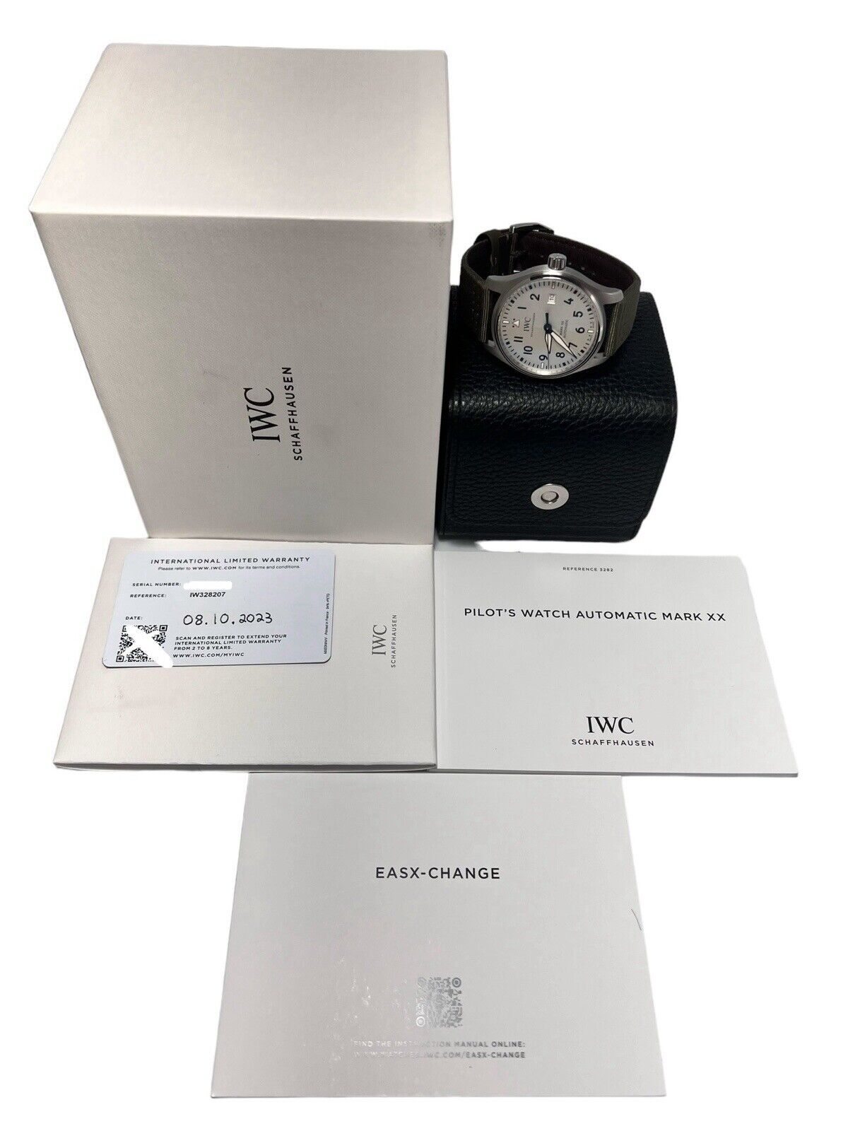 IWC Pilot Mark XX Steel 40mm Automatic Men’s Watch IW328207 - Box/Papers