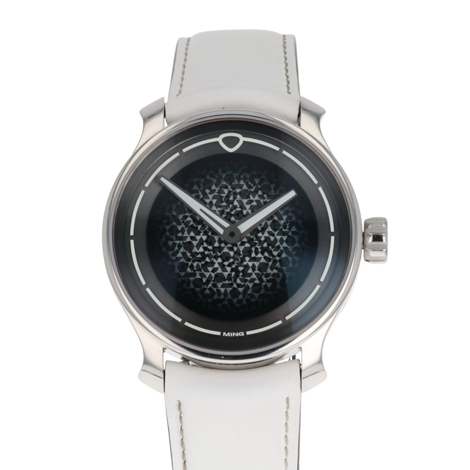 Ming Mosaic Stainless Steel Black Dial 38mm Manual Wind Men’s Watch 37.07