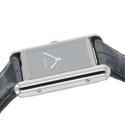 2025 Cartier Tank Stainless Steel Black Dial 25mm Quartz Men’s Watch WSTA0072