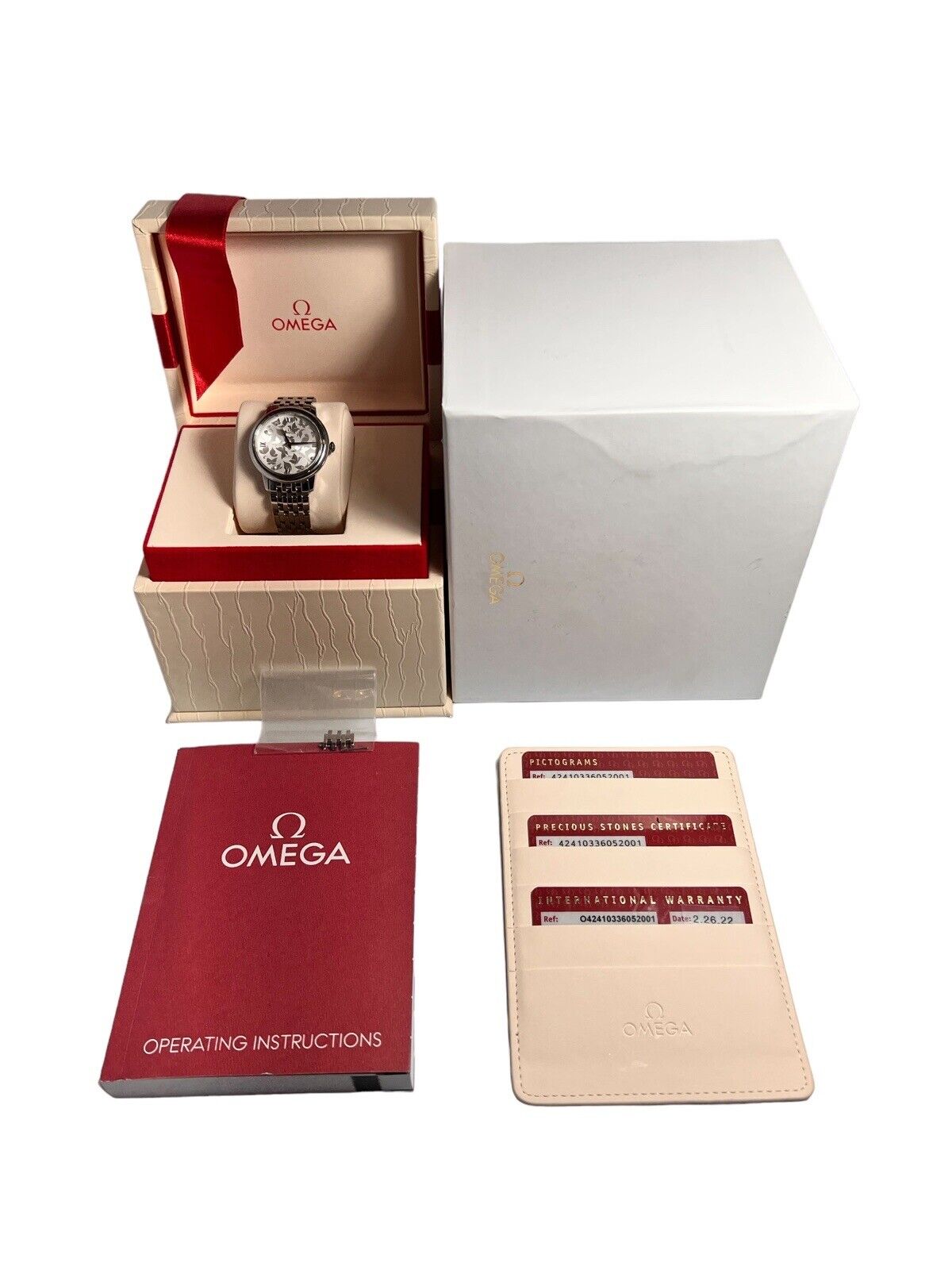 Omega De Vile Prestige Butterfly 33mm Quartz Watch 424.10.33.60.52.001 - B/P