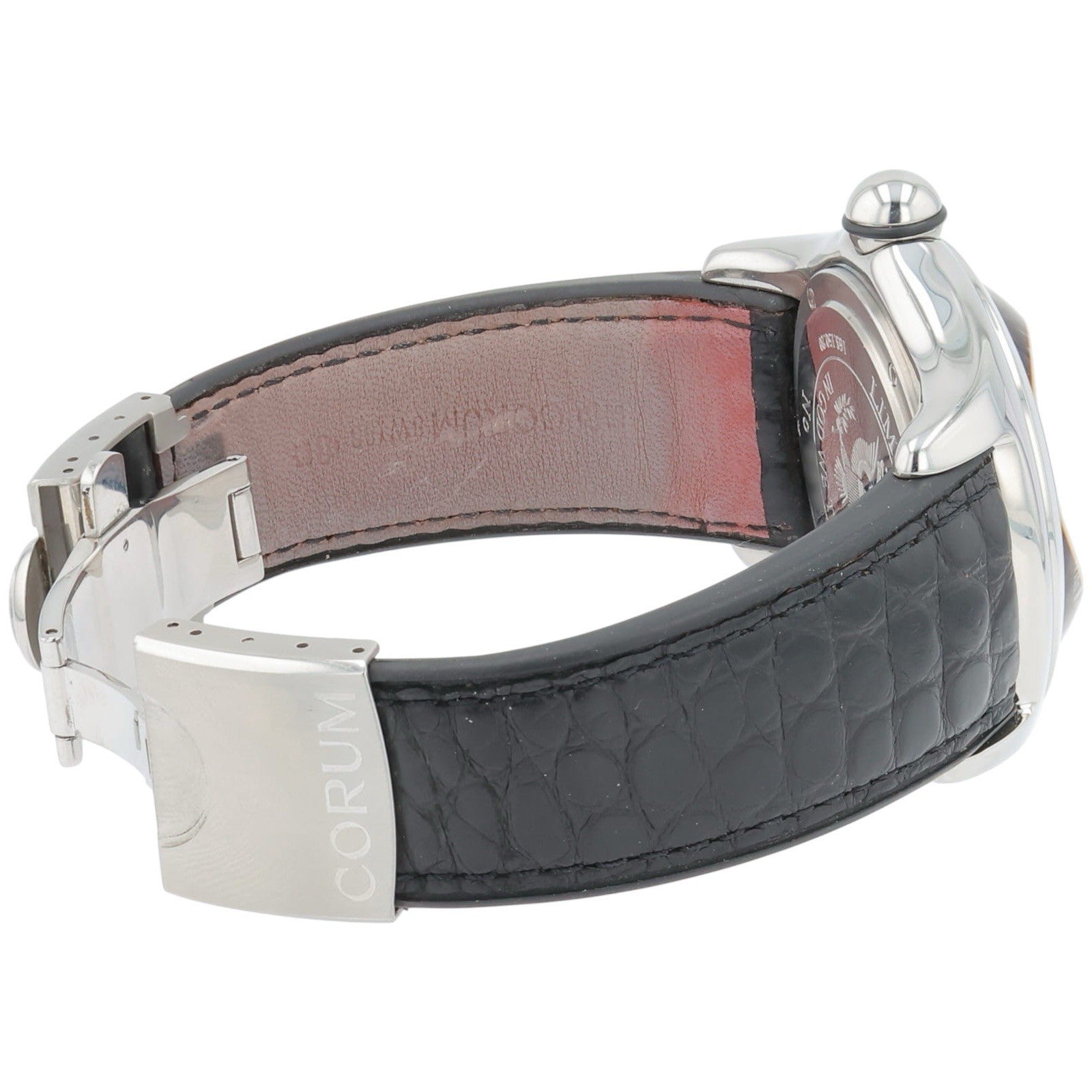 Corum Bubble American Flag Stainless Steel Black Dial 45mm Quartz 163.150.20