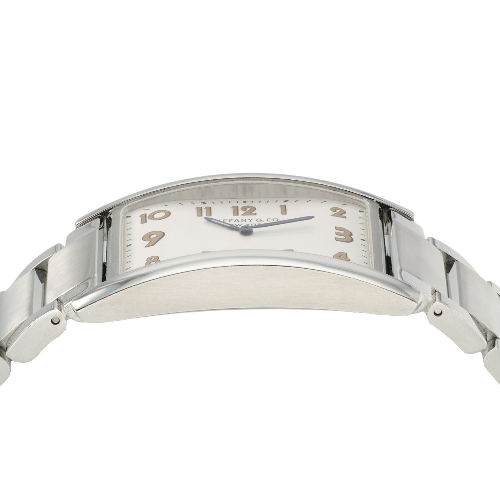 Tiffany East West Silver Color Dial Stainless Steel 22x37mm Quartz Unisex Watch