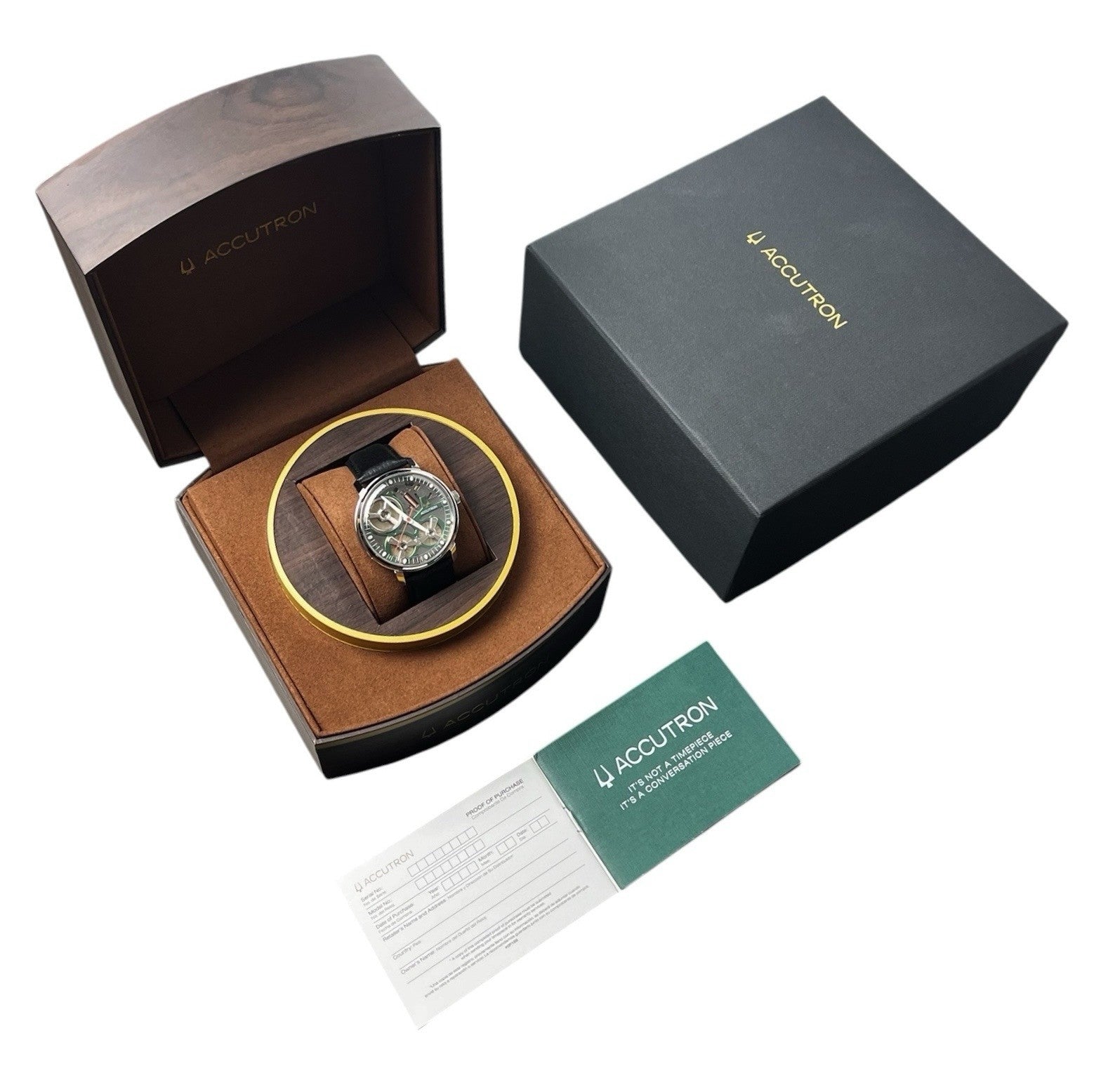 Accutron Electrostatic Spaceview Green Dial Steel 43.5mm Quartz Men’s 2ES6A001