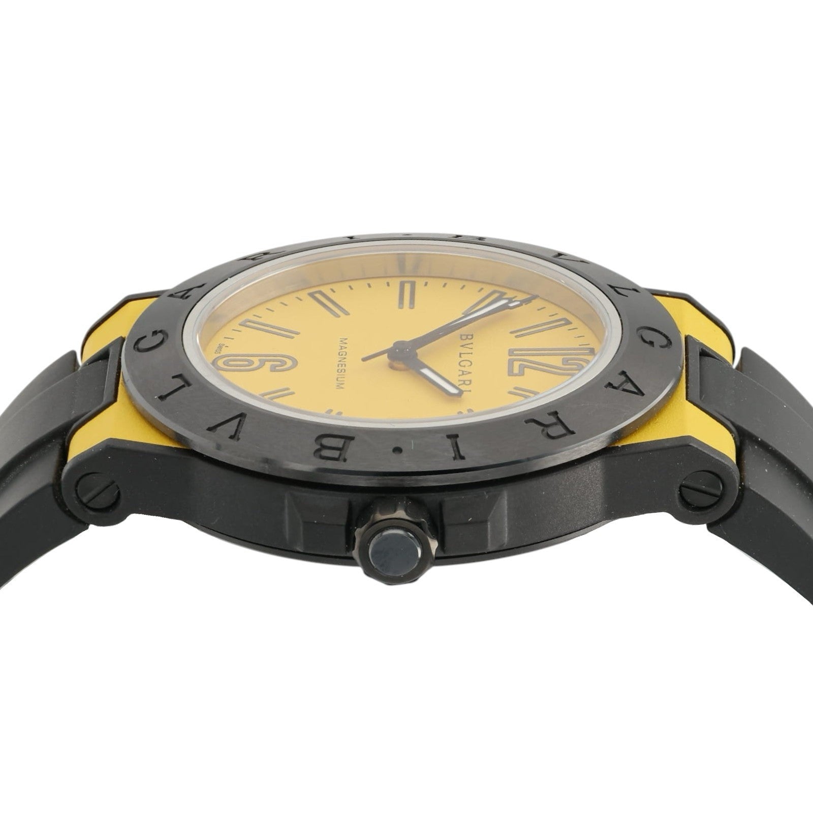 Bvlgari Diagono Magnesium Yellow Dial Steel 41mm Automatic Men’s Watch DG 41 SMC