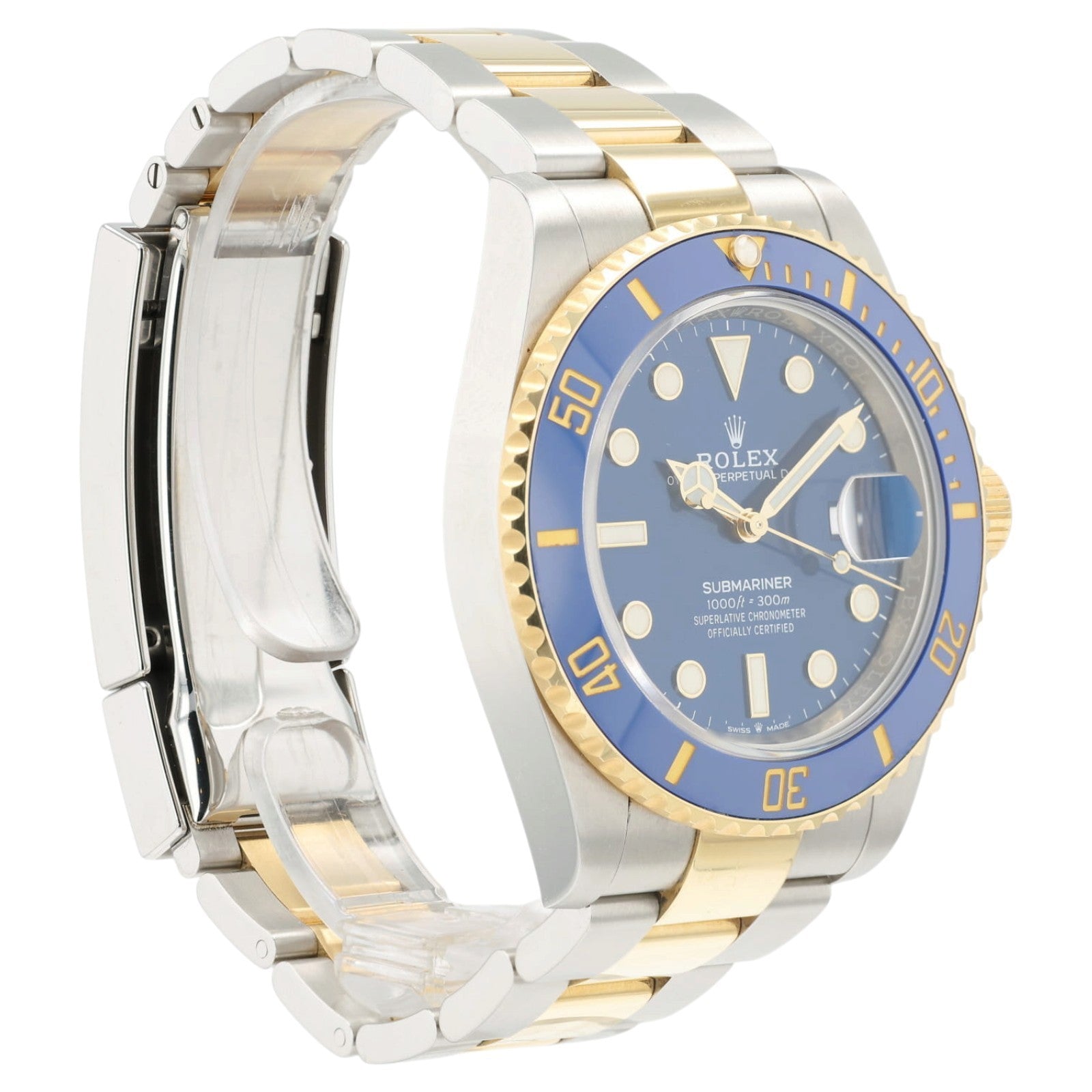 2022 Rolex Submariner Date 126613LB Blue Two-Tone 18K Steel 41mm Box Papers