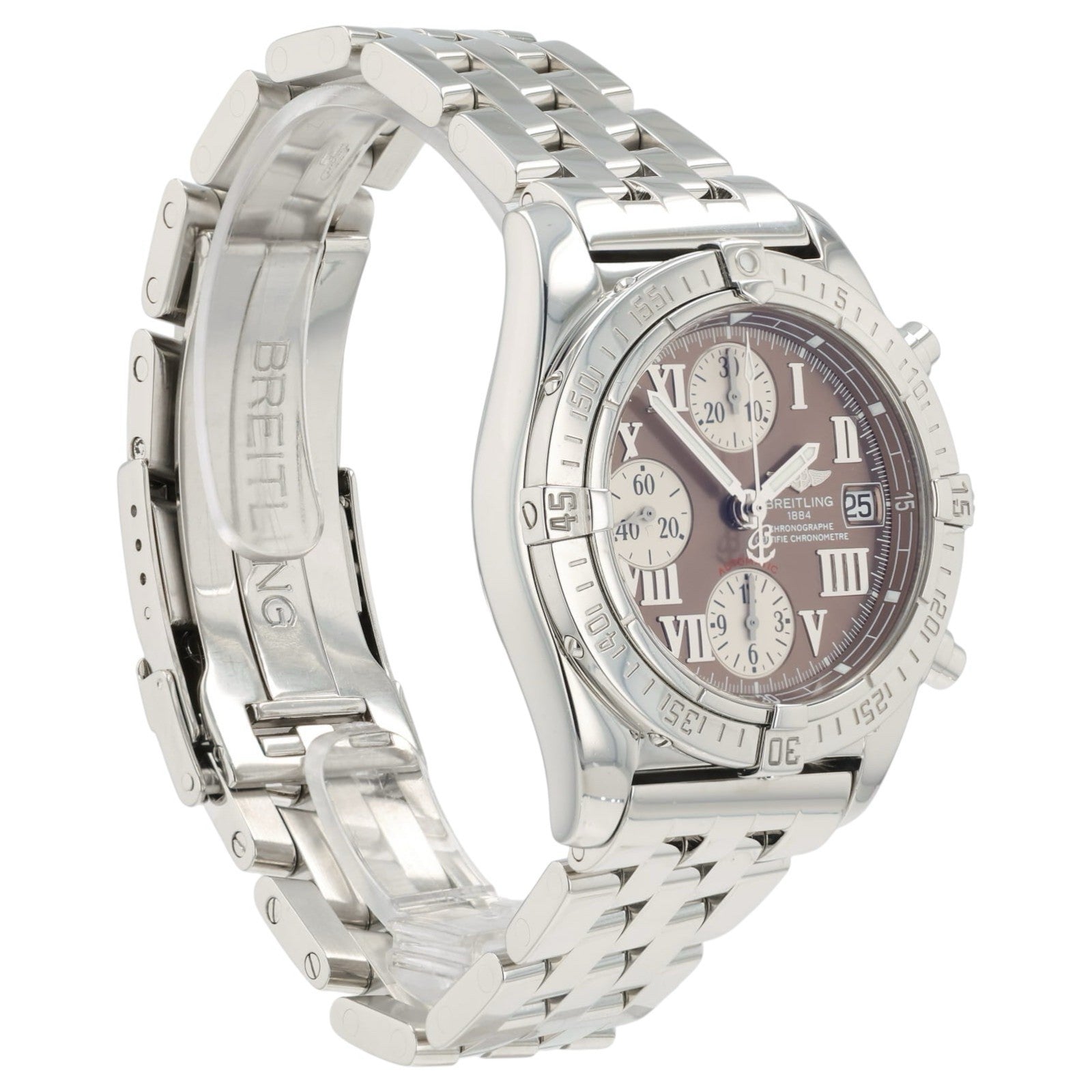 Breitling Chronomat Brown Dial Stainless Steel 39mm Automatic Mens Watch A13358