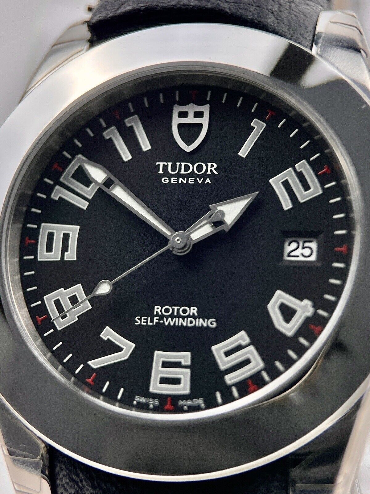 Tudor Prince Date 39mm Automatic Stainless  Black Dial  79410P - Box And Papers