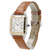 Cartier Santos Dumont Large Silver Dial Steel & 18k Rose Gold 31mm WA2A0011