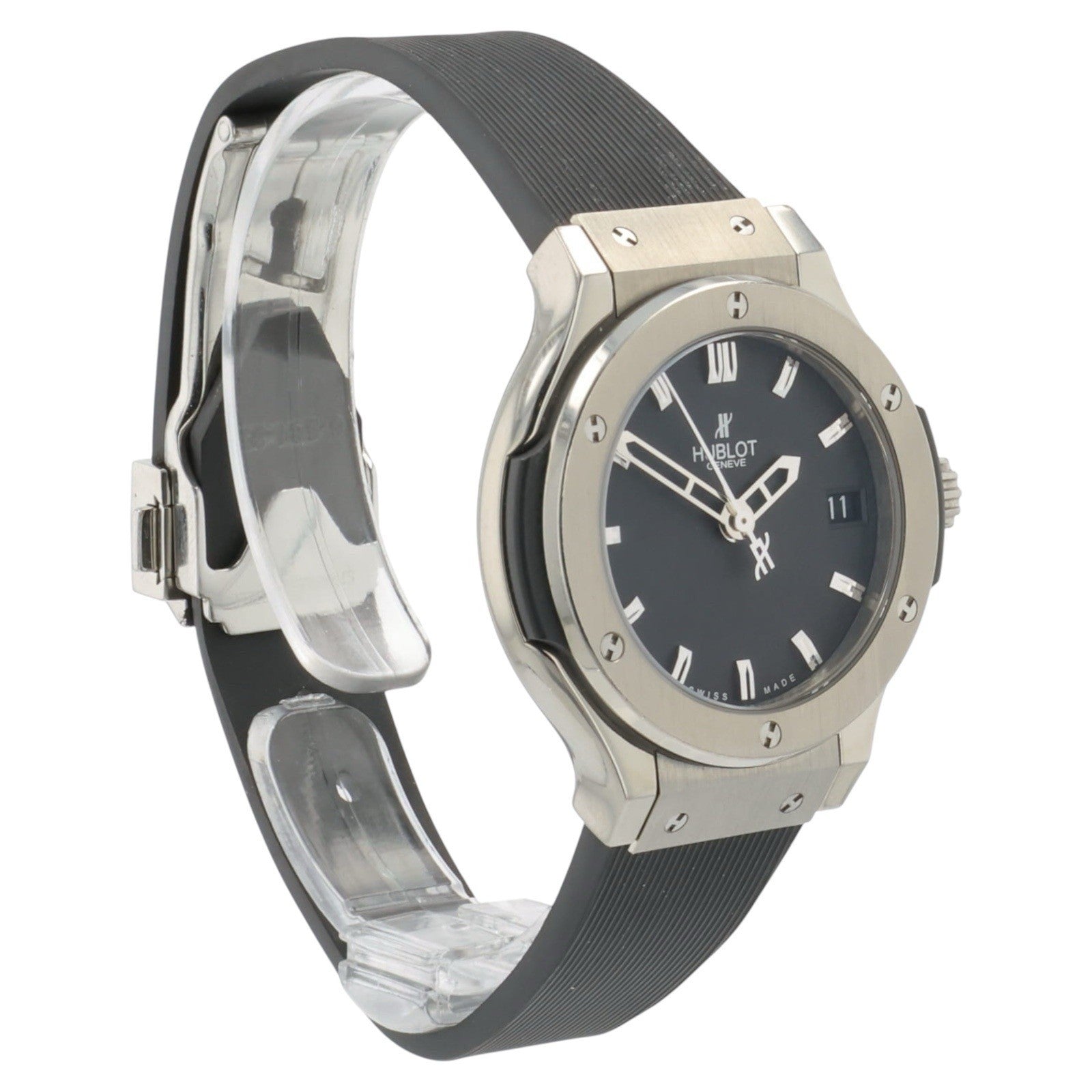 Hublot Classic Fusion Titanium Black Dial 33mm Quartz Women's  581.NX.1170.RX