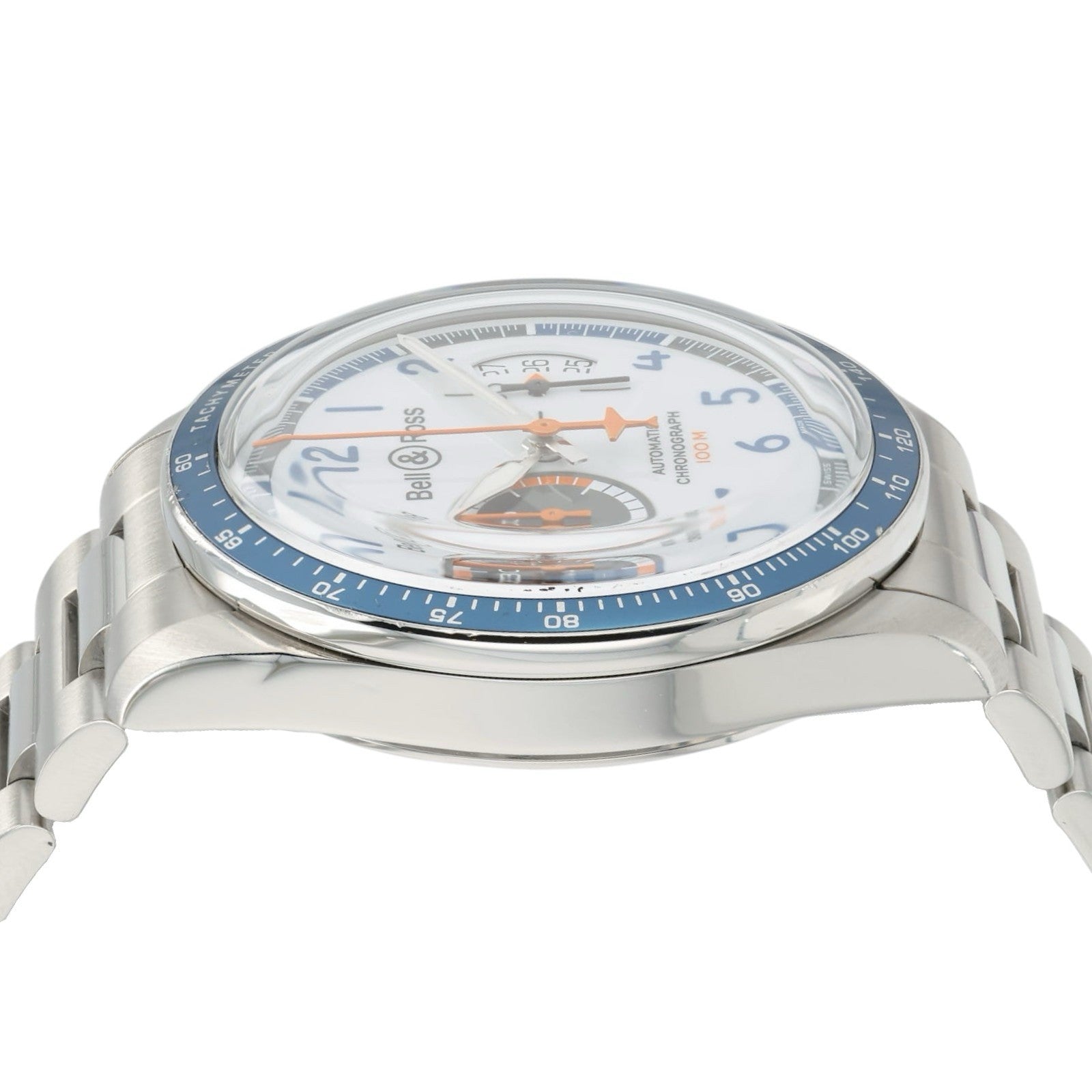 Bell & Ross Chronograph White Dial Steel 41mm Automatic Mens Watch BRV2-94-S